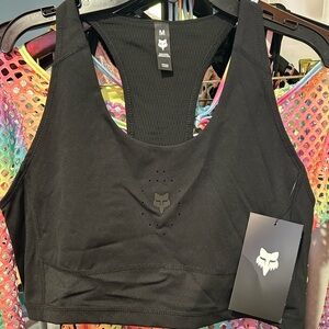 Fox Black Racerback Performance Sports Bra